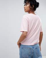 Thumbnail for your product : ASOS Design Linen V-Neck T-Shirt In Stripe