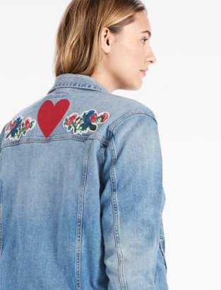 Lucky Brand PLUS SIZE DENIM JACKET WITH EMBROIDERY