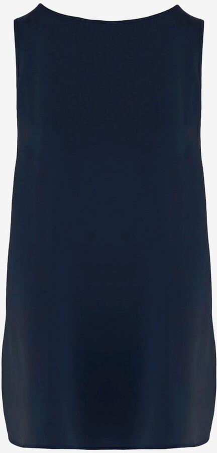 Allude Sleeveless Round-Neck Top