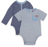 Thumbnail for your product : 7 For All Mankind Baby's Three-Piece Long-Sleeve Henley Bodysuit, Striped Bodysuit & Jogger Pants Set
