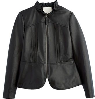 Rebecca Taylor Ruffled Leather Jacket