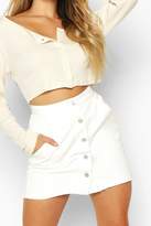 Thumbnail for your product : boohoo Button Front Denim Mini Skirt