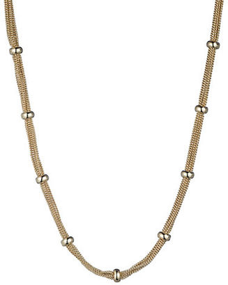 Anne Klein Goldtone Chain and Stone Accented Necklace