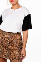 Thumbnail for your product : boohoo Plus Contrast Sleeve Sweat Top