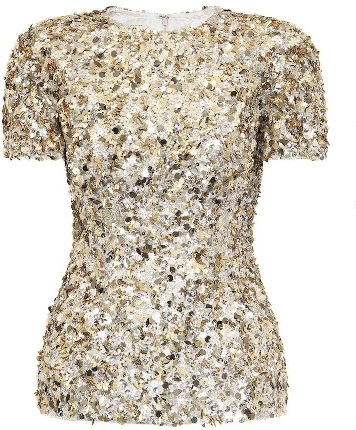 Sequined Evening Tops | Shop the world 