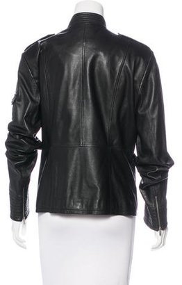 Tory Burch Leather Zip-Up Jacket