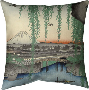 ArtVerse Yatsumi Bridge Throw Pillow