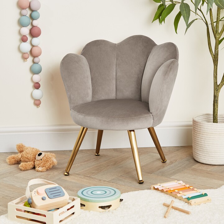 Dunelm Vivian Kid's Chair Grey ShopStyle