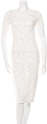 Acne Studios Lace Print Short Sleeve Dress