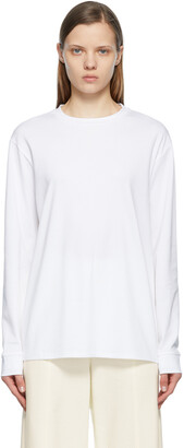 The Row White Ciles Long Sleeve T-Shirt