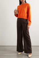 Thumbnail for your product : LOULOU STUDIO Bruzzi Cropped Wool And Cashmere-blend Sweater