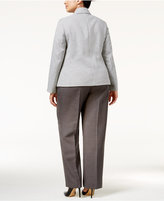 Thumbnail for your product : Le Suit Plus Size Two-Button Houndstooth Pantsuit