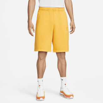 nike french terry shorts yellow