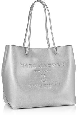 Marc Jacobs Laminated Leather Logo Shopper East-West Tote
