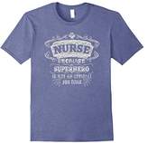 Thumbnail for your product : Nurse T-shirt Nurse Because Superhero Funny Text Tee