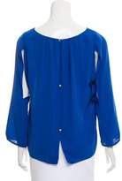 Thumbnail for your product : By Malene Birger Long Sleeve Cutout-Accented Top