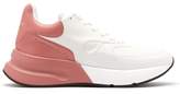 Thumbnail for your product : Alexander McQueen Runner Raised Sole Low Top Leather Trainers - Womens - Pink White