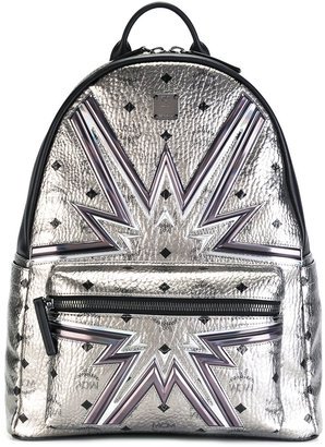 MCM high shine printed backpack - unisex - Leather - One Size