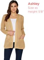 Thumbnail for your product : Belle By Kim Gravel Belle by Kim Gravel Mesh Knit Tunic Cardigan