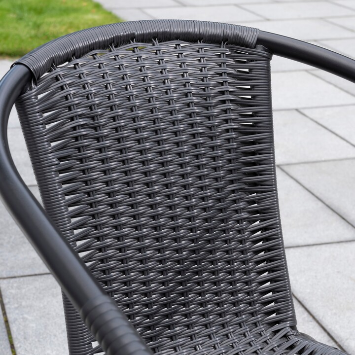 Dunelm Rattan Bistro Chair Grey ShopStyle