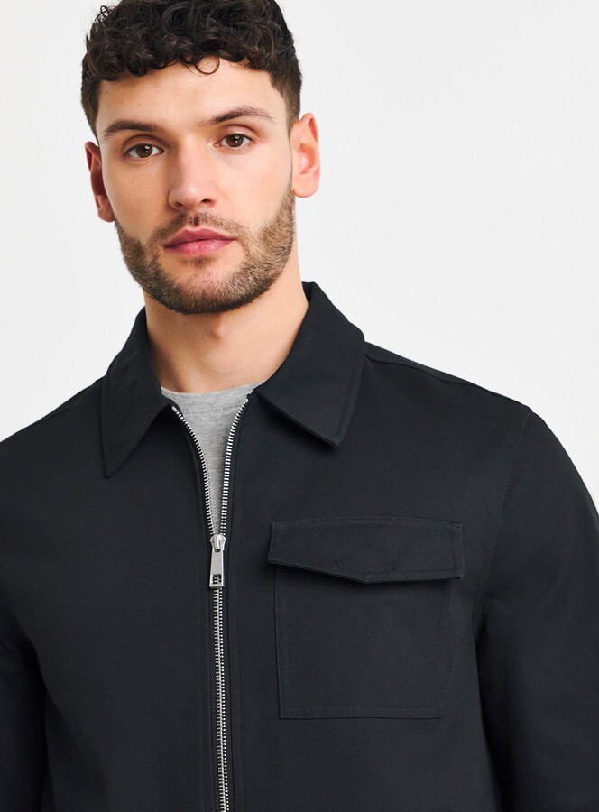 Jacamo Men's Black Zip Up Smart Harrington Jacket ShopStyle