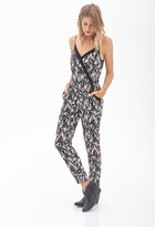 Thumbnail for your product : Forever 21 Chevron Surplice Jumpsuit