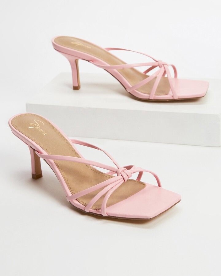 Spurr Women's Pink Heeled Sandals Trobello Heels Size at The