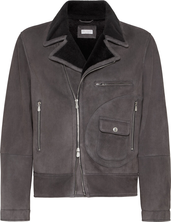 Brunello Cucinelli Shearling biker jacket