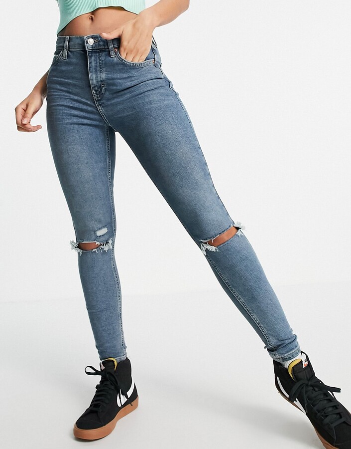 Topshop Jamie jean in authentic blue - ShopStyle