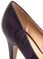 Thumbnail for your product : Evans Purple Croc Platform Court Shoes