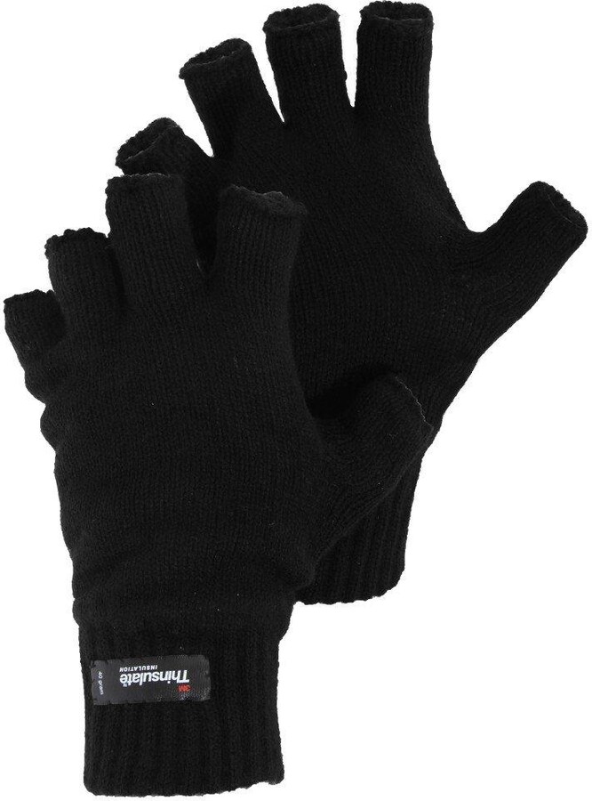 Universal Textiles Knitted Winter Thinsulate Heatguard Fingerless