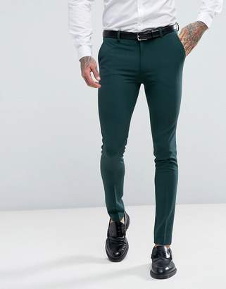 ASOS Design Super Skinny Fit Suit Pants In Green