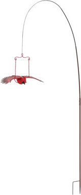 Continental Art Center Swinging Bouncing Cardinal Rustic Garden Stake