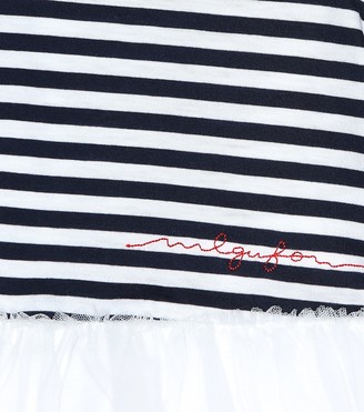 Il Gufo Embellished striped cotton shirt