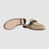 Thumbnail for your product : Gucci Online Exclusive women's Princetown canvas slipper