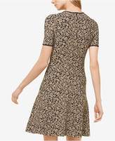 Thumbnail for your product : Michael Kors Jacquard Printed Metallic Sweater Dress