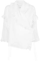 Thumbnail for your product : Isa Arfen frill trim wrap blouse