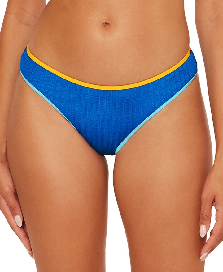 Becca Women's Crinkle Crush Textured Bikini Bottoms