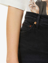 Thumbnail for your product : RE/DONE Cropped straight-leg high-rise stretch-denim jeans