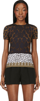 Thumbnail for your product : Versus Olive Jersey Leopard Print T-Shirt