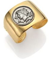 Thumbnail for your product : Kenneth Jay Lane Coin Wide Cuff Bracelet