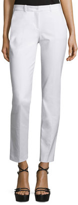 Michael Kors Samantha Skinny Ankle Pants, Optic White