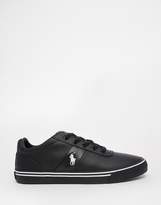 Thumbnail for your product : Polo Ralph Lauren Hanford leather trainers in black