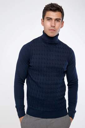 Next Mens 2nd Chapter Roll Neck Cable Knit Jumper