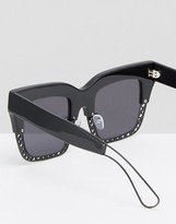 Thumbnail for your product : House of Holland Half Arsed Sqaure Sunglasses With Caged Half Frame