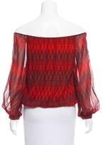 Thumbnail for your product : Alice + Olivia Silk Long Sleeve Blouse