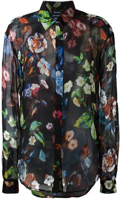 Anthony Vaccarello floral print button down shirt