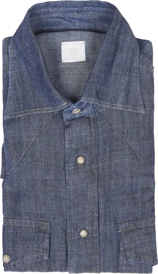 Eleventy Pocket Buttoned Shirt