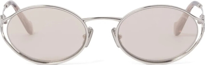 Miu Miu Eyewear Oval-Frame Sunglasses