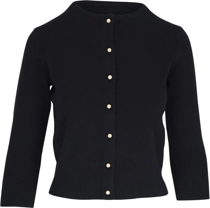 Vince Button Embellished Knitted Cardigan